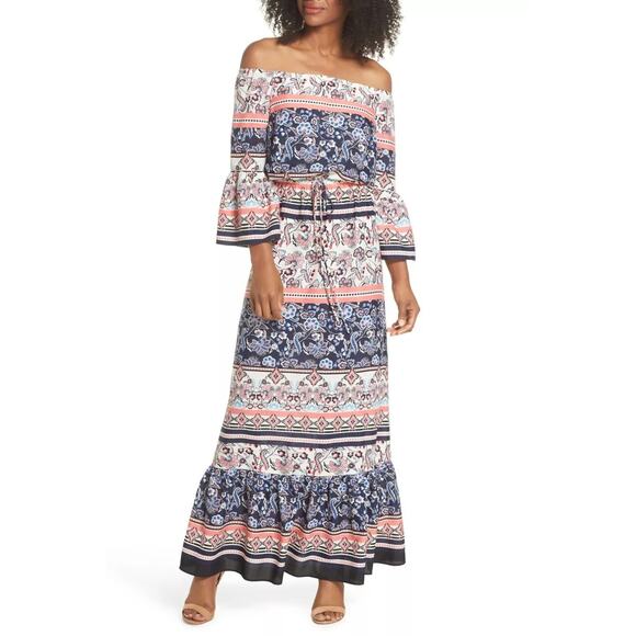 Eliza J Floral Maxi Dress Womens 16 Boho Fairy Cottage Whimsy Coquette Artsy - Picture 1 of 16
